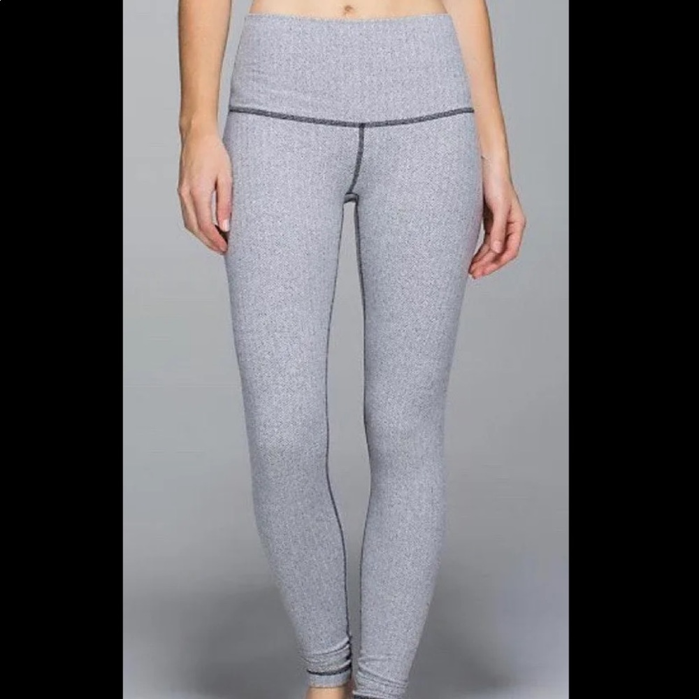 Lululemon wunder under herringbone leggings